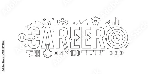 career symbols and career word
