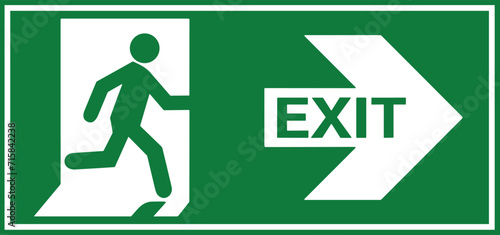 Emergency fire exit sign, Emergency sign, Emergency exit, Emergency Exit sign board, Green emergency exit sign, Fire sign