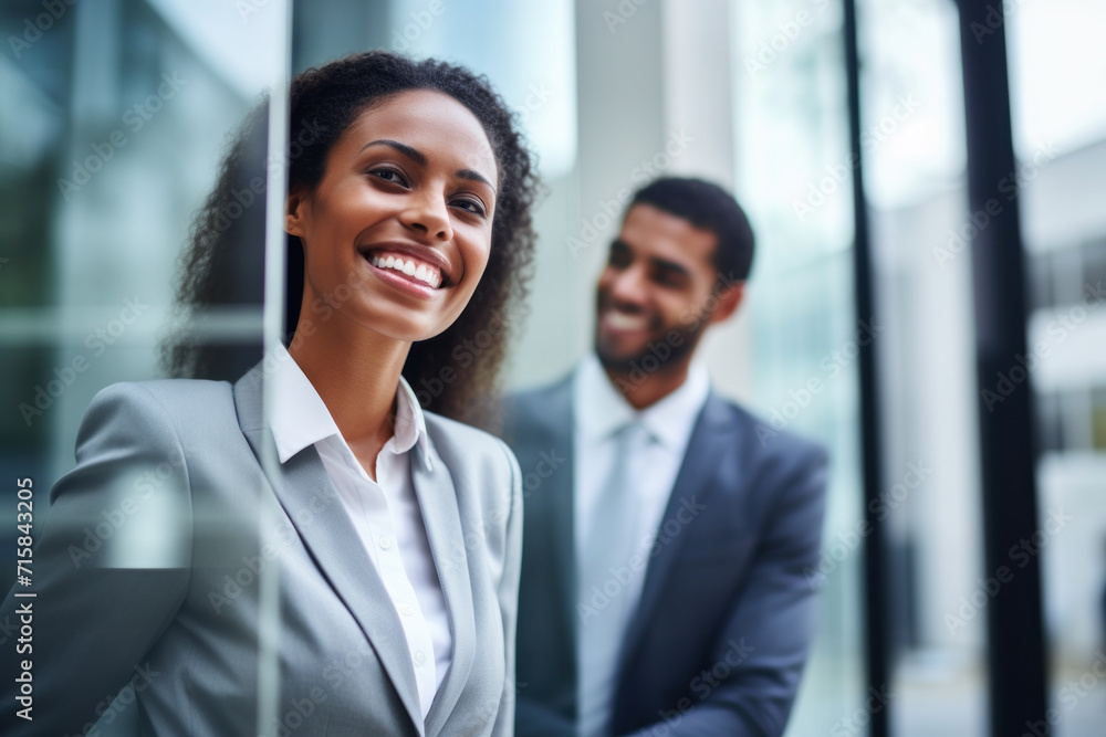 Professional Businesswoman Smiling Outdoors Professional Businesswoman Smiling Outdoors