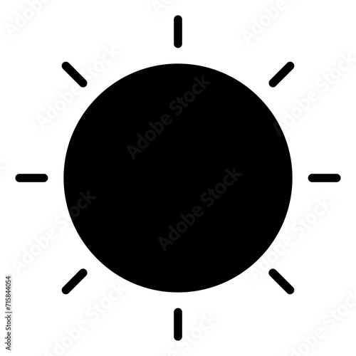 Brightness solid glyph icon