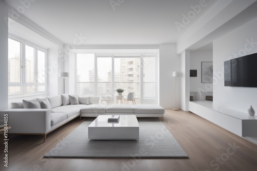 Modern weiss apartment interior panorama  © Marko