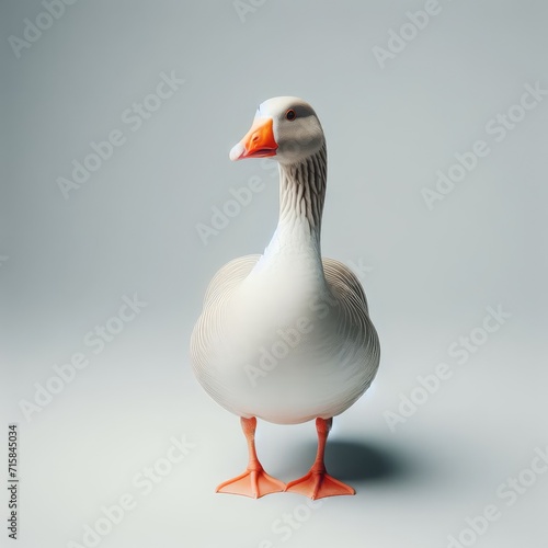 full body view of greylag goose alone