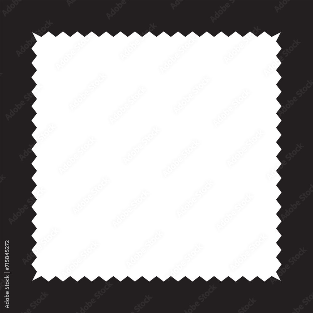 Wavy Edge Square Shapes Icon Set