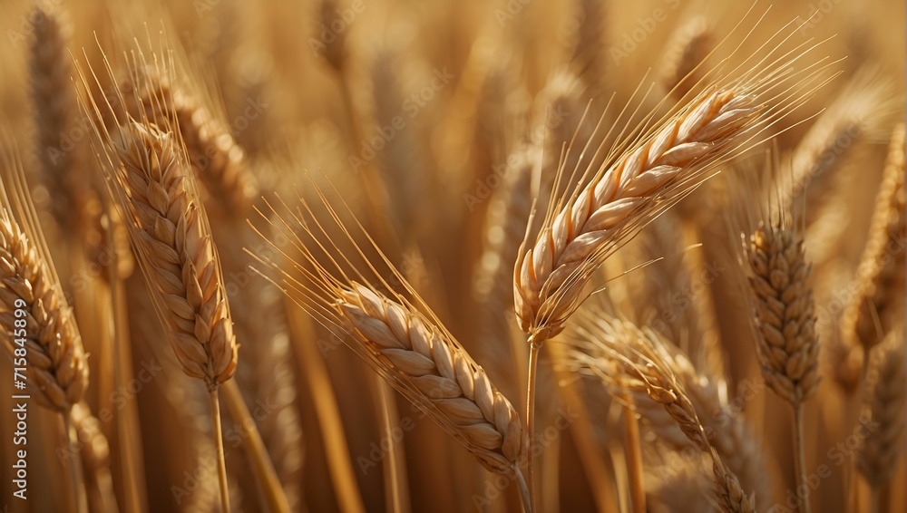 wheat ear close look. generative AI wheat ear close look. generative AI