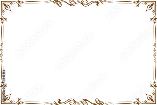 Simple  Rectangle photo or picture frame or border with white background