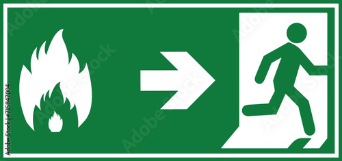 Emergency fire exit sign, Emergency sign, Emergency exit, Emergency Exit sign board, Green emergency exit sign, Fire sign