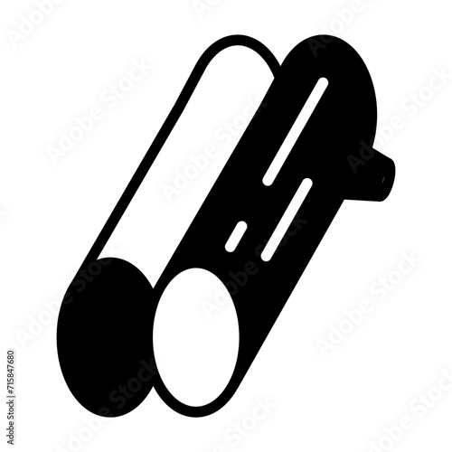 Wood Log solid glyph icon