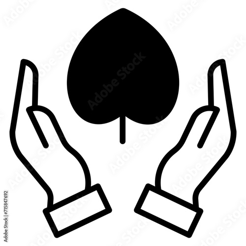 Protect tree solid glyph icon