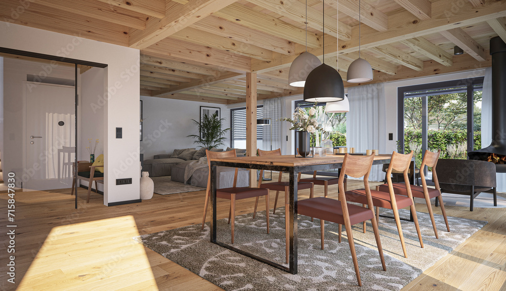 luxury cozy apartment interior living room with skandinavian elements ... - Luxury Apartment Interior Design With Serene Mountain Views From Kitchen