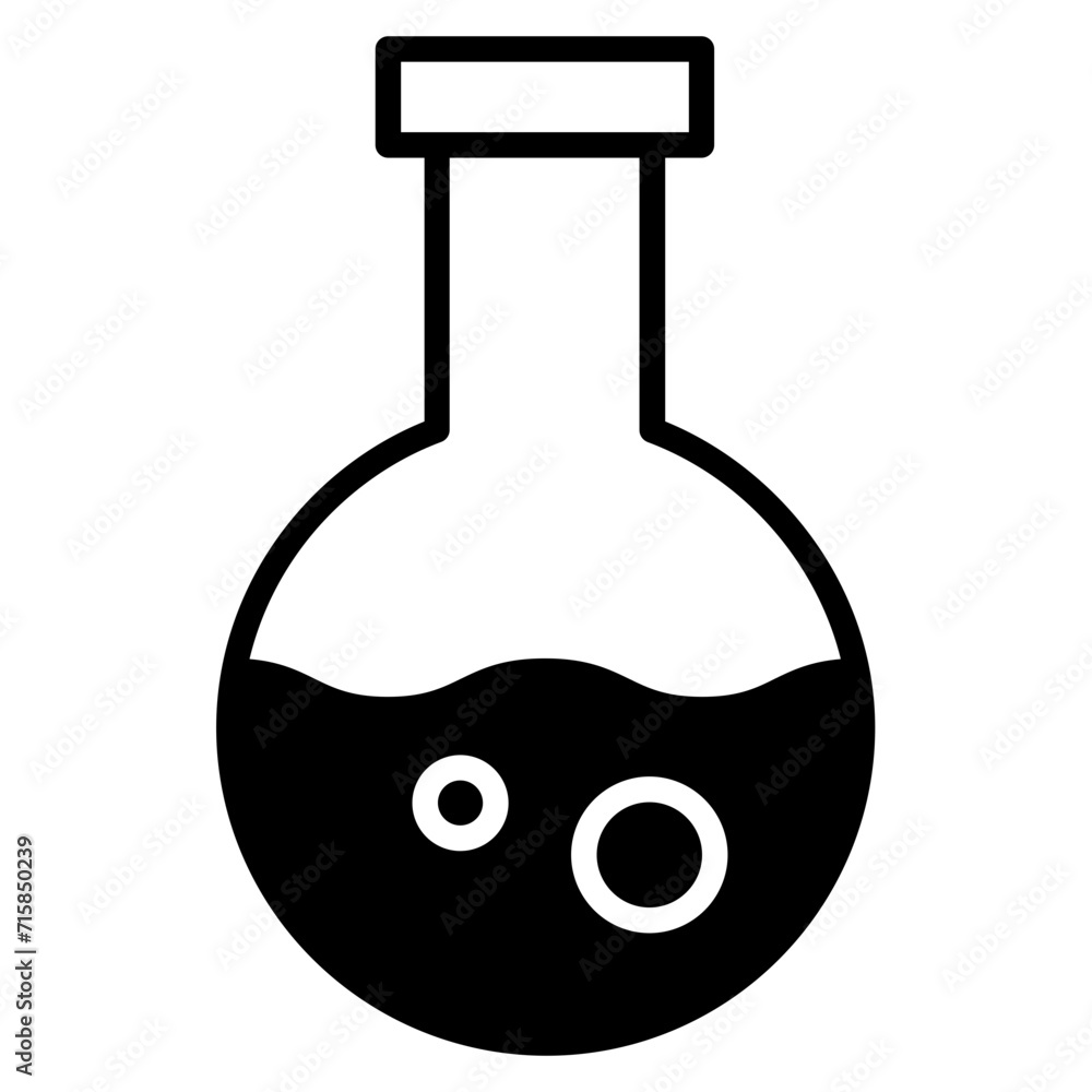 Flask solid glyph icon Flask solid glyph icon
