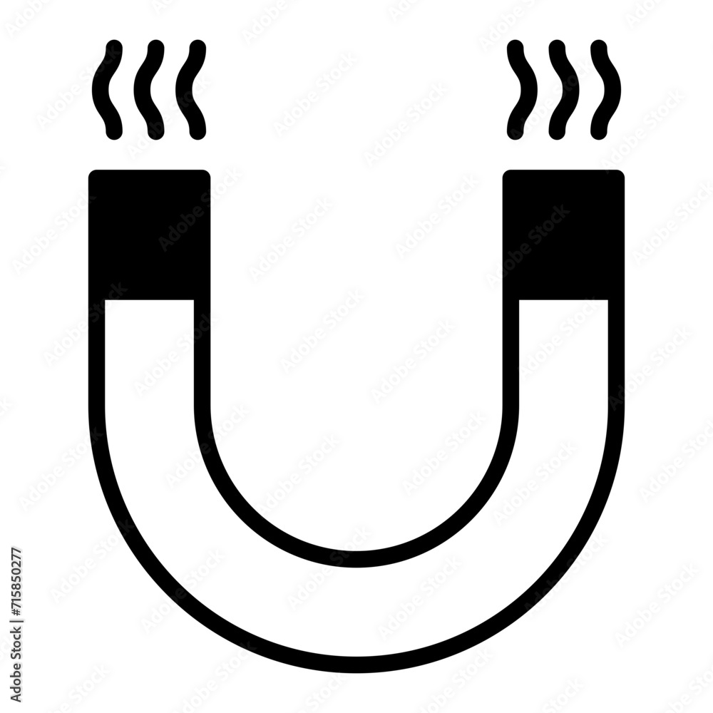 Magnet solid glyph icon Magnet solid glyph icon