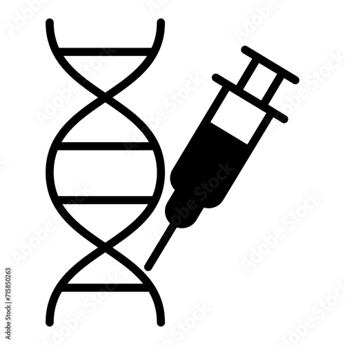 Dna Insert solid glyph icon