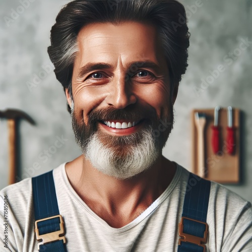 portrait of a worker  old man