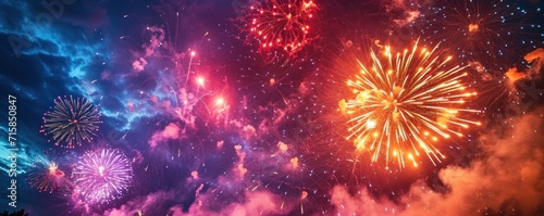 a huge firework bursting into the sky