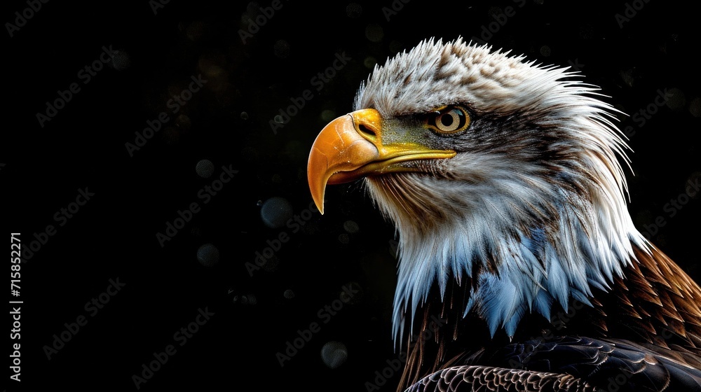 Obraz premium american bald eagle in the us flag
