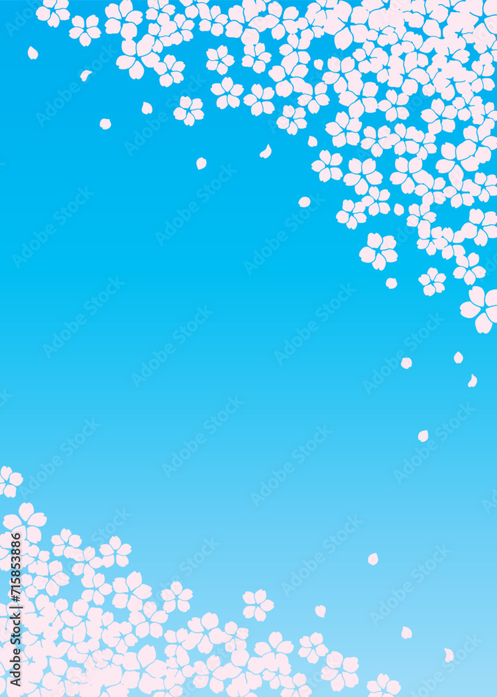 桜をモチーフにした春の背景イラスト素材