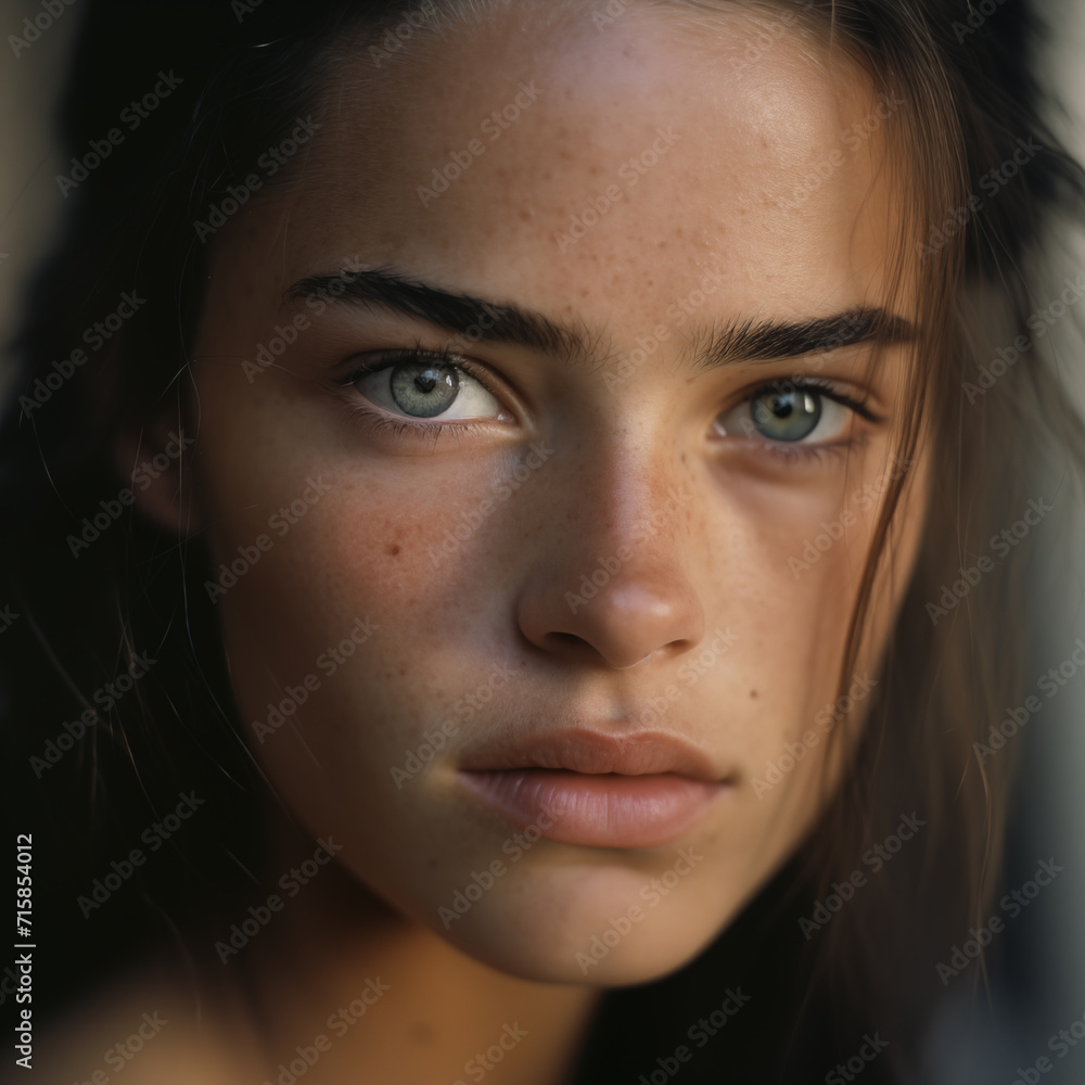 Portrait that reflects the harmony found in diversity, capturing the beauty of a super model face that defies conventional standards. Explore unconventional beauty. AI Generative. Portrait that reflects the harmony found in diversity, capturing the beauty of a super model face that defies conventional standards. Explore unconventional beauty. AI Generative.