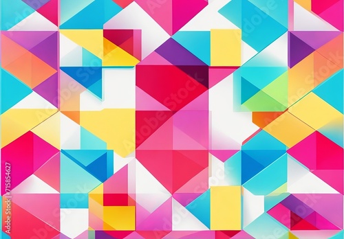 Free vector abstract colorful geometric isometr photo