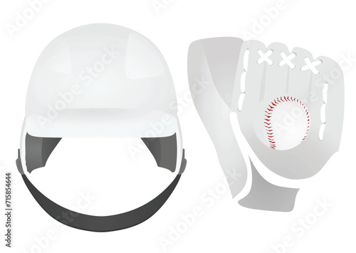 Baseball equipment  set. vector illustration