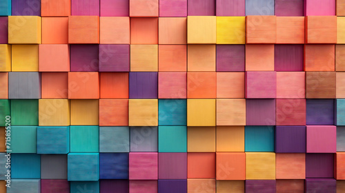 multicolored wooden 3D blocks Texture Background