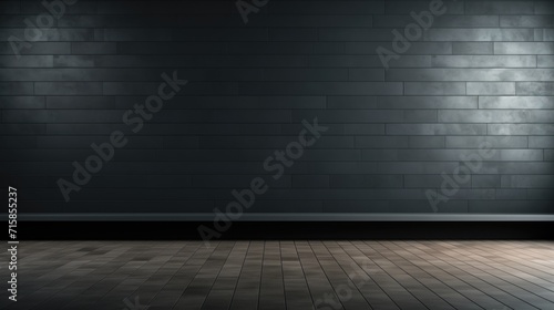 Clean and simple black wall empty room background or backdrop for online presentations and virtual meetings