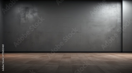 Clean and simple neutral grey wall empty room background or backdrop for online presentations and virtual meetings