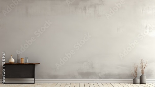Clean and simple light color wall empty room background or backdrop for online presentations and virtual meetings photo