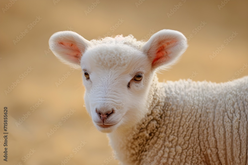 Curious Young Lamb on a Warm Day