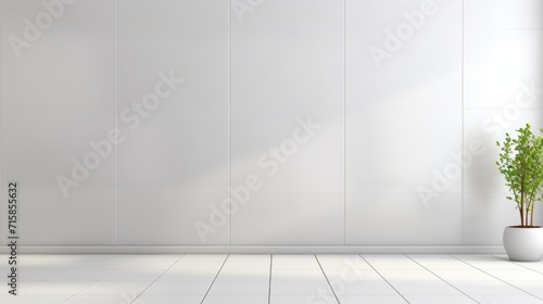 Clean and simple white wall empty interior room background or backdrop for online presentations and virtual meetings teams video call