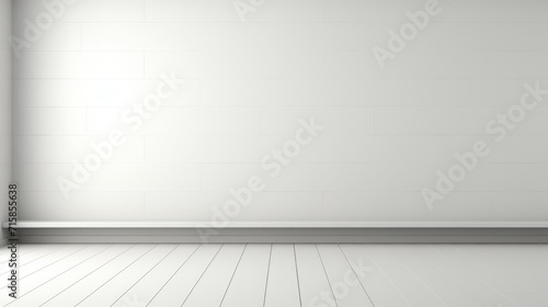 Clean and simple white wall empty room background or backdrop for online presentations and virtual meetings