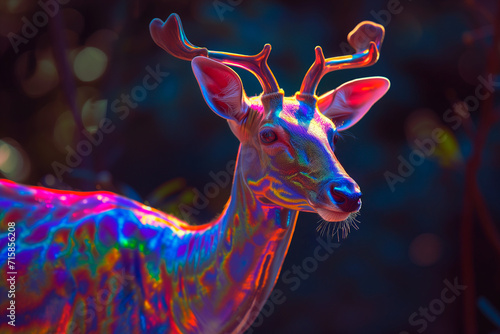 Iridescent deer