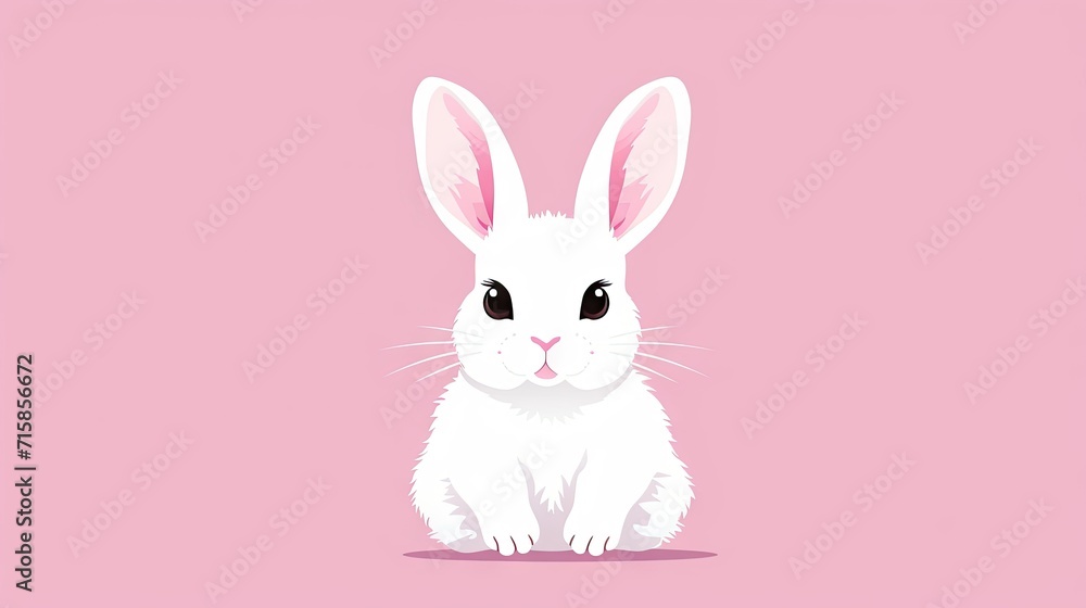 innocence of an adorable rabbit, a cute mammal with long pink ears innocence of an adorable rabbit, a cute mammal with long pink ears