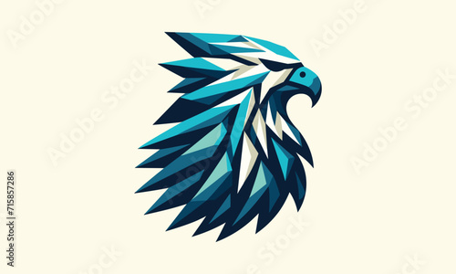 shades of blue eagle vector