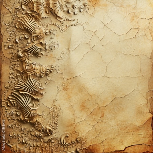 Grunge paper background with abstract pattern. Old paper texture.Image generated AI. 