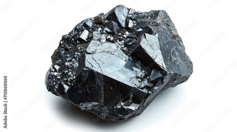 Fototapeta premium Hematite gemstone on white background