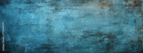 Blue scratched background, grungy texture, dirty surface photo