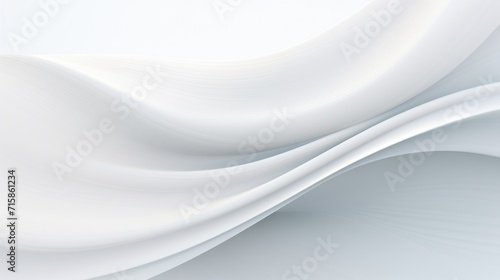 abstract white background with clean and airy waves, modern textured backdrop, 3D technology concept © Anastasia YU