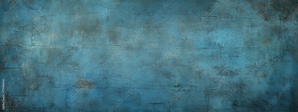 Blue scratched background, grungy texture, dirty surface - obrazy, fototapety, plakaty 