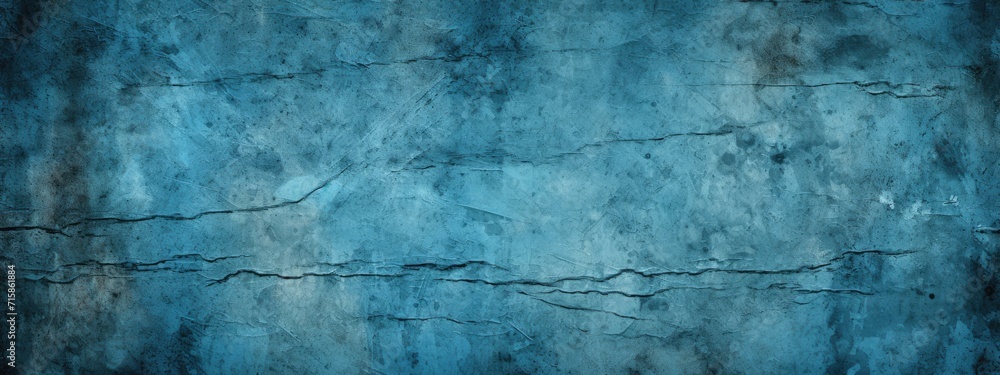 Obraz premium Blue scratched background, grungy texture, dirty surface