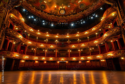 Beautiful grand theatre interior shot