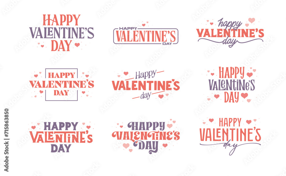 Happy Valentine's Day banner bundle. Happy Valentine's Day banner bundle.