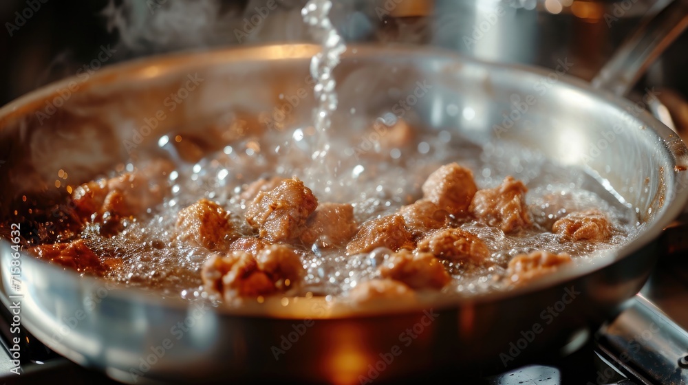 Fry boiling cooking in oil meat goulash wallpaper background Fry boiling cooking in oil meat goulash wallpaper background
