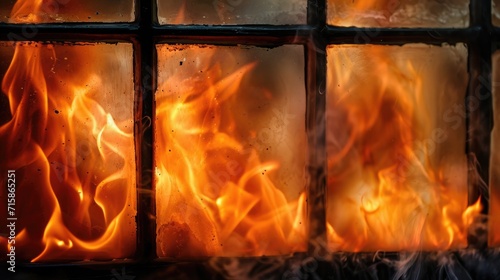 Fire window building house apartment wallpaper background