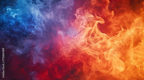 Colorful neon flame burn fire blaze abstract texture wallpaper background © Irina