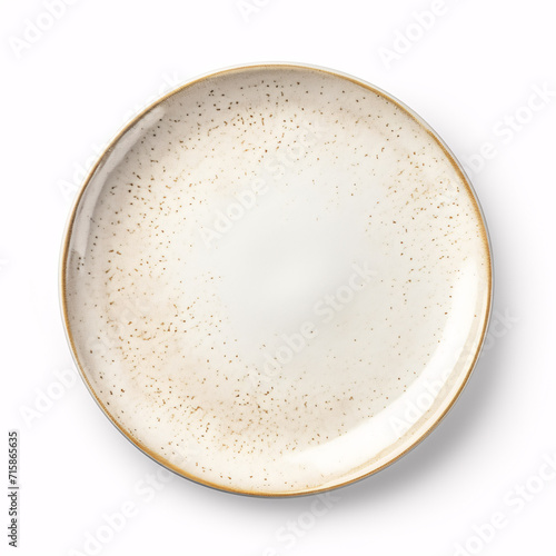 A ceramic disk, alone, set against a white background.