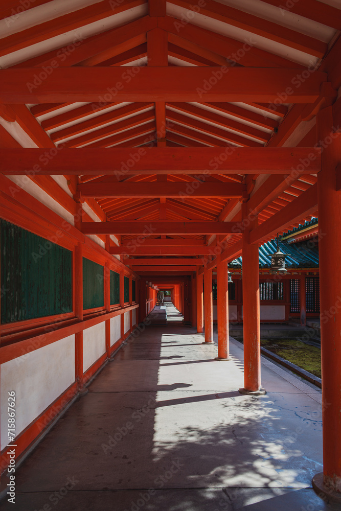 京都平安神宮 美しい春の廻廊