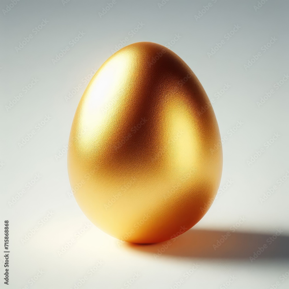 golden egg on white background golden egg on white background
