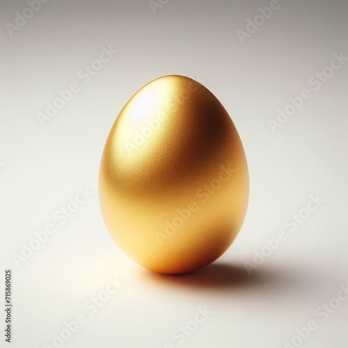 golden egg on white background