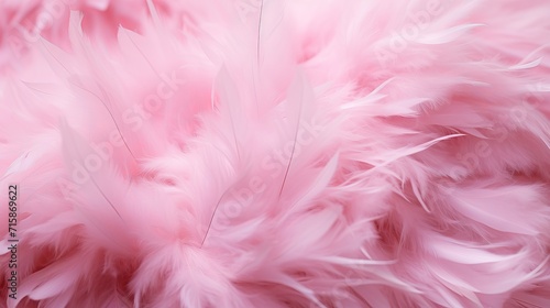 Trendy pink feather texture close up abstract macro fluffy feather background