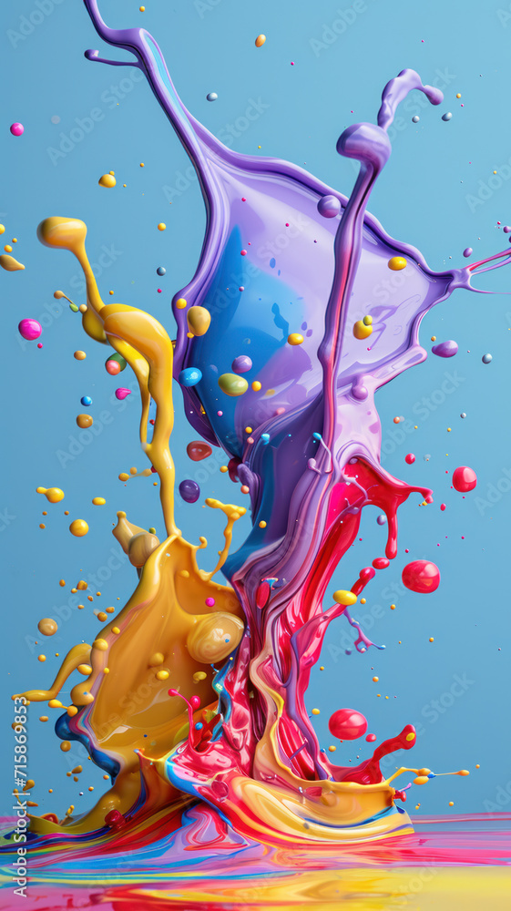 Pastel Dreams, Hyper-Realistic Splash Portraits in 3D Pastel Dreams, Hyper-Realistic Splash Portraits in 3D